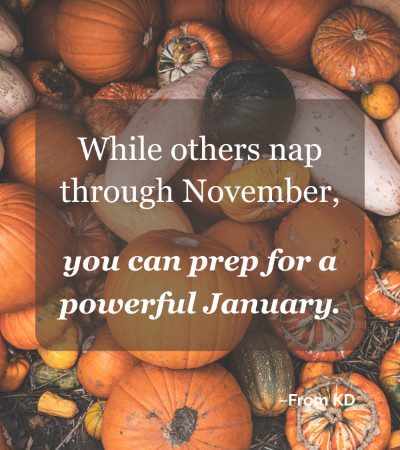 Quote image for From KD blog post about the Thanksgiving dip businesses face.
